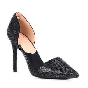 Liliana Selina-31 Point Toe Pump with Rhinestones